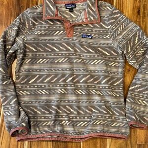 Patagonia Women’s Patterned fleece Sweater - Brown and Cream